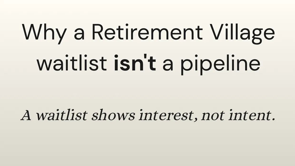 A Waitlist Is Not a Pipeline